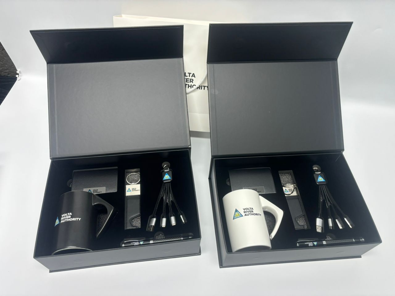 Collection of packaged corporate gift sets