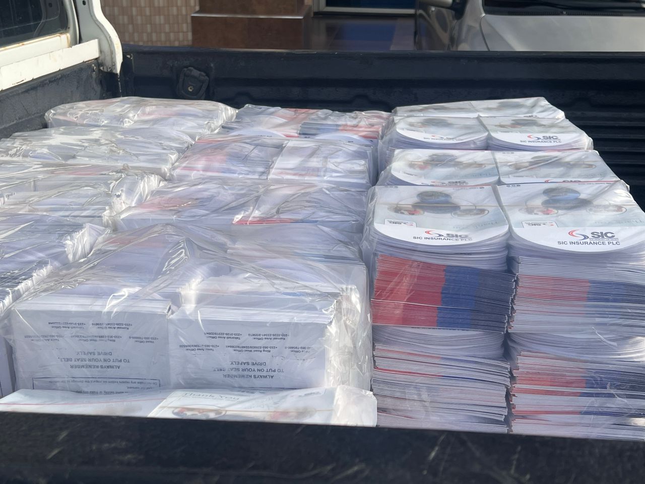 SIC Insurance branded print materials prepared as a coordinated order
